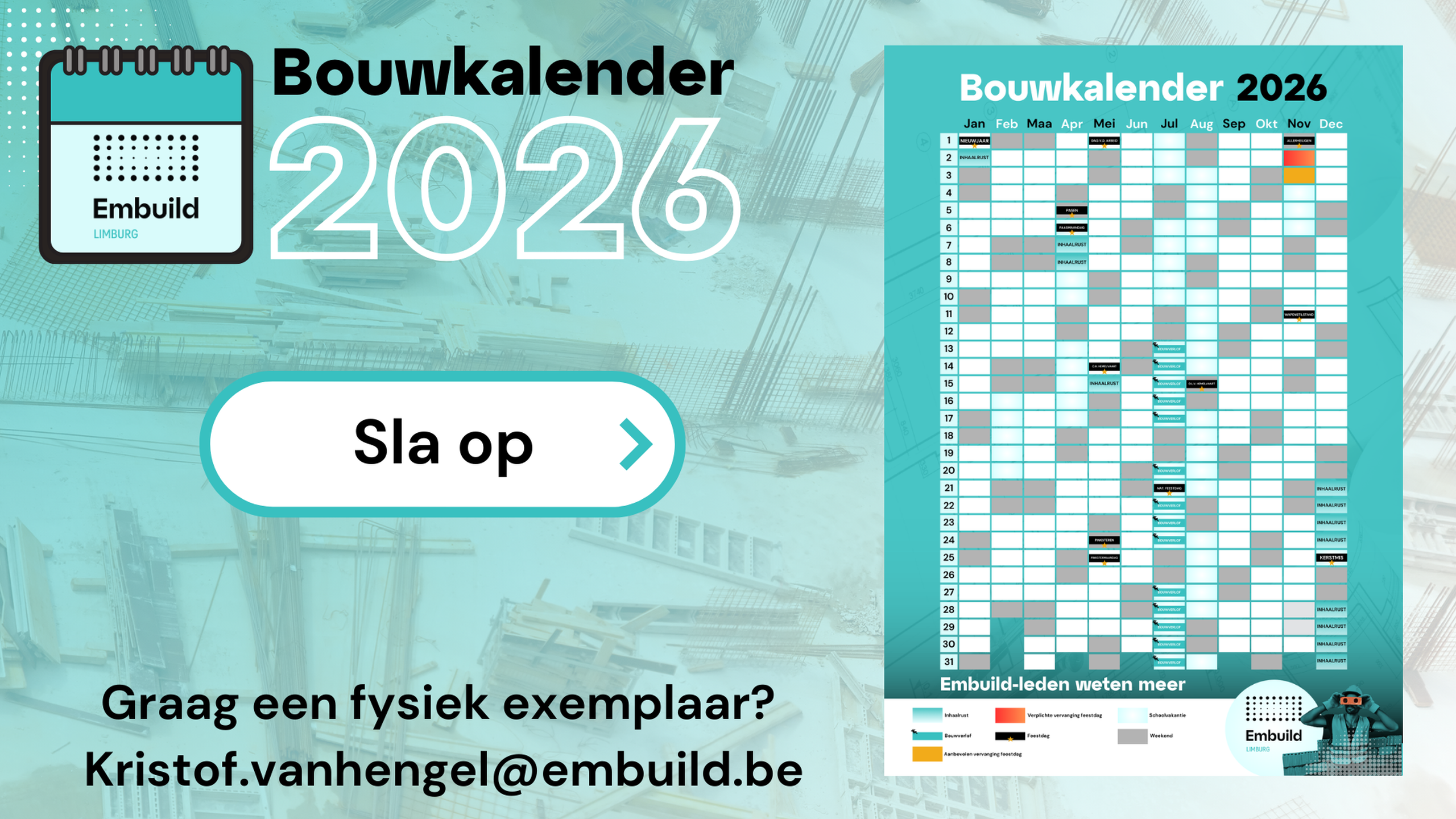kalender 2026 sla op